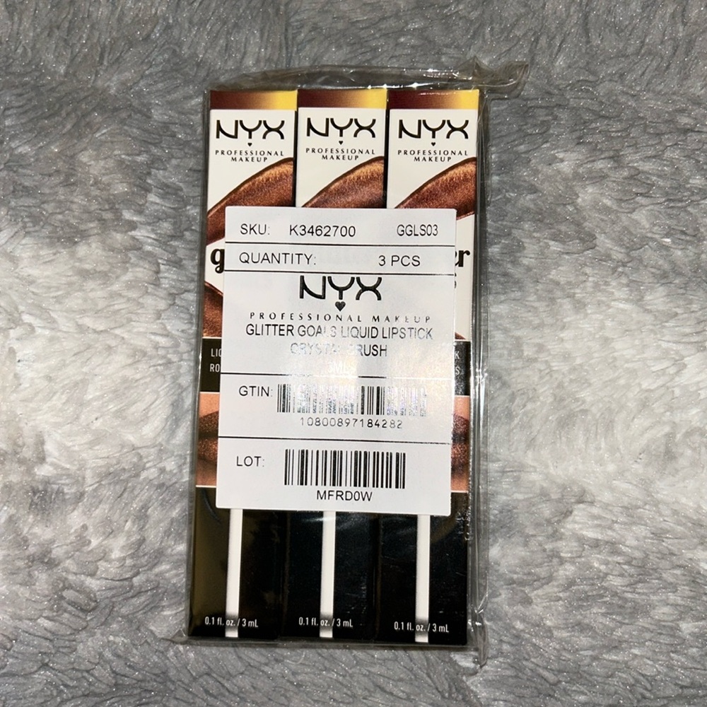 NYX glitter goals liquid lipstick crystal crush 3 pack